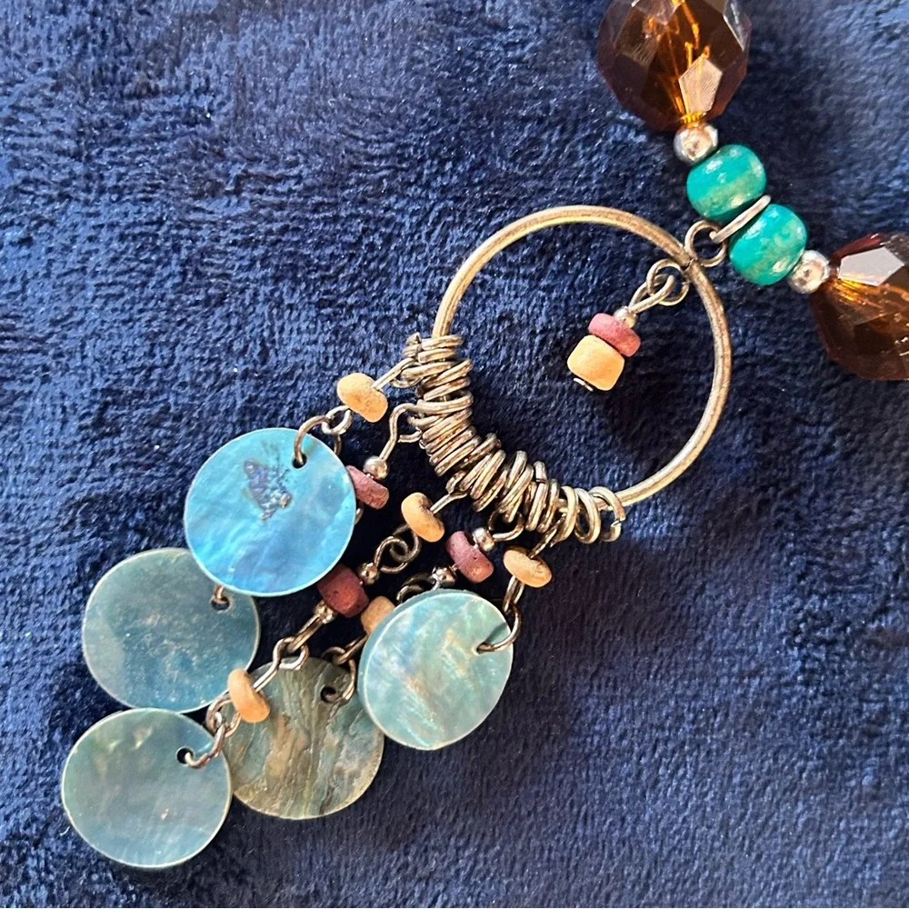 Handcrafted repurpose southwest style beaded necklace